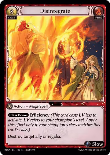 Disintegrate (180), Radiant Origins — Grand Archive card price