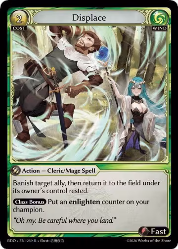 Displace (259), Radiant Origins — Grand Archive card price