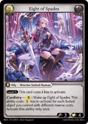 Eight of Spades (069), Radiant Origins — Grand Archive card price