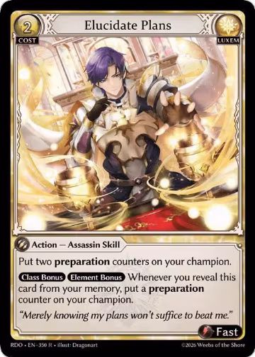Elucidate Plans (350), Radiant Origins — Grand Archive card price