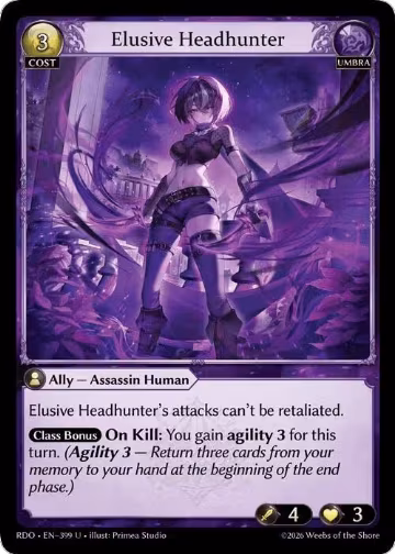 Elusive Headhunter (399), Radiant Origins — Grand Archive card price