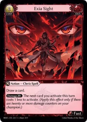 Exia Sight (341), Radiant Origins — Grand Archive card price