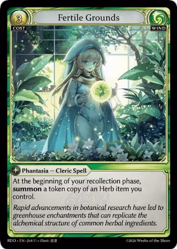 Fertile Grounds (264), Radiant Origins — Grand Archive card price