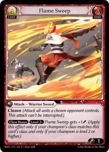 Flame Sweep (185), Radiant Origins — Grand Archive card price