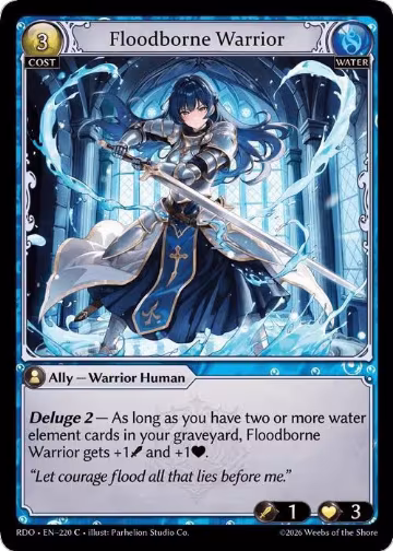 Floodborne Warrior (220), Radiant Origins — Grand Archive card price