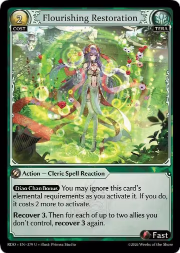 Flourishing Restoration (379), Radiant Origins — Grand Archive card price