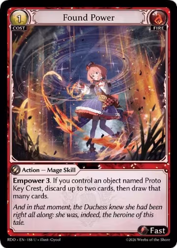 Found Power (188), Radiant Origins — Grand Archive card price