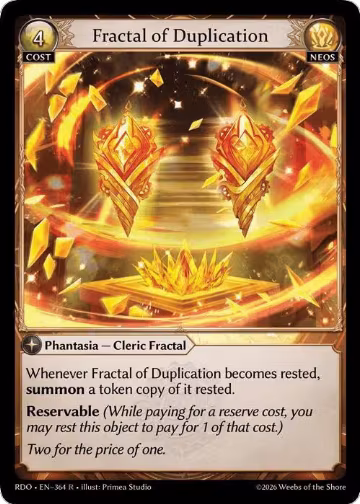 Fractal of Duplication (364), Radiant Origins — Grand Archive card price