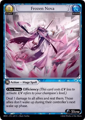 Frozen Nova (229), Radiant Origins — Grand Archive card price