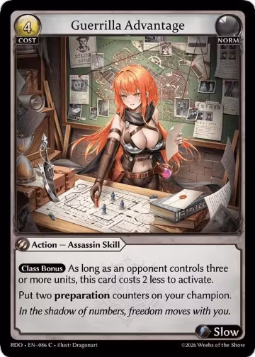 Guerrilla Advantage (086), Radiant Origins — Grand Archive card price
