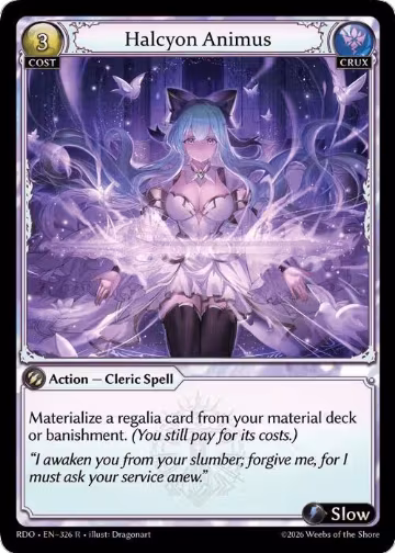 Halcyon Animus (326), Radiant Origins — Grand Archive card price