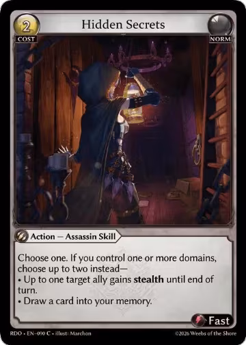 Hidden Secrets (090), Radiant Origins — Grand Archive card price