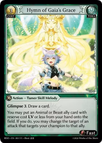 Hymn of Gaia's Grace (383), Radiant Origins — Grand Archive card price