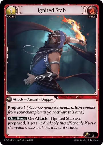 Ignited Stab (191), Radiant Origins — Grand Archive card price