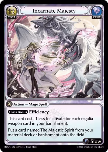 Incarnate Majesty (327), Radiant Origins — Grand Archive card price