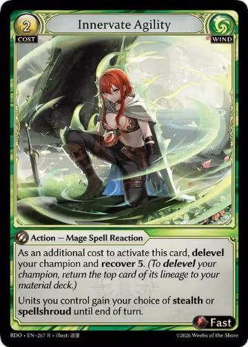 Innervate Agility (267), Radiant Origins — Grand Archive card price