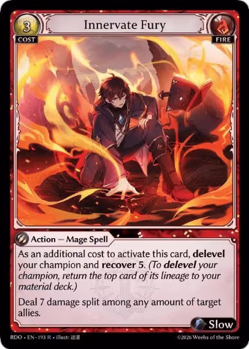 Innervate Fury (193), Radiant Origins — Grand Archive card price