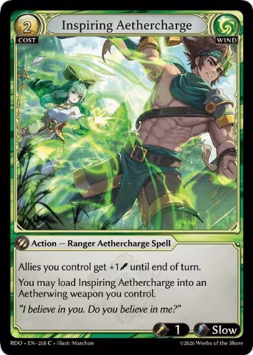 Inspiring Aethercharge (268), Radiant Origins — Grand Archive card price