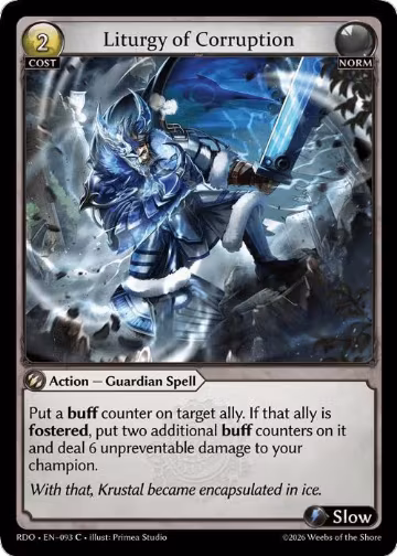 Liturgy of Corruption (093), Radiant Origins — Grand Archive card price