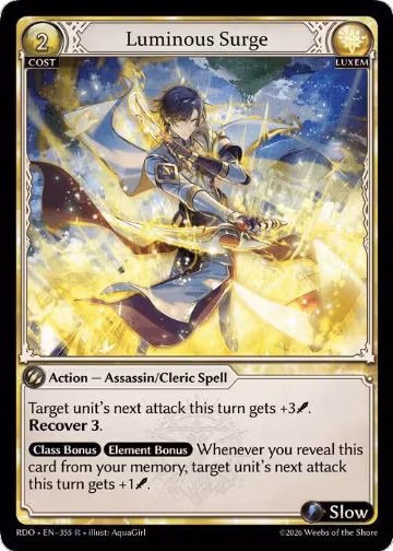 Luminous Surge (355), Radiant Origins — Grand Archive card price