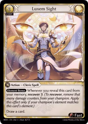 Luxem Sight (356), Radiant Origins — Grand Archive card price