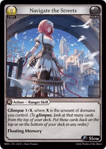 Navigate the Streets (102), Radiant Origins — Grand Archive card price