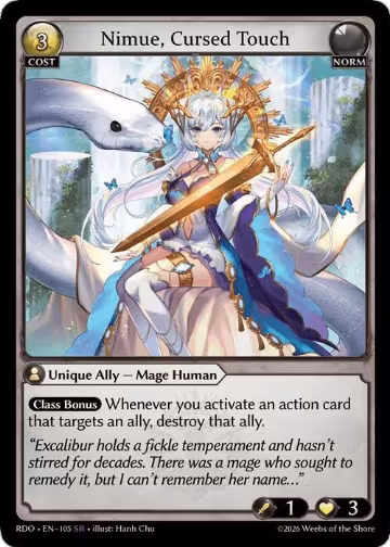 Nimue, Cursed Touch (105), Radiant Origins — Grand Archive card price