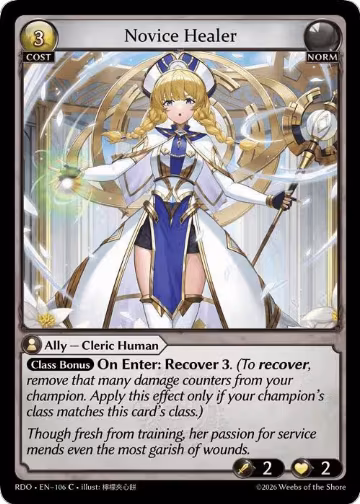 Novice Healer (106), Radiant Origins — Grand Archive card price