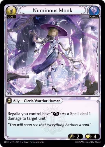 Numinous Monk (329), Radiant Origins — Grand Archive card price