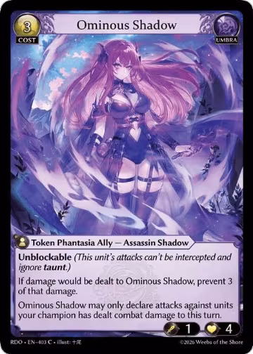 Ominous Shadow (403), Radiant Origins — Grand Archive card price