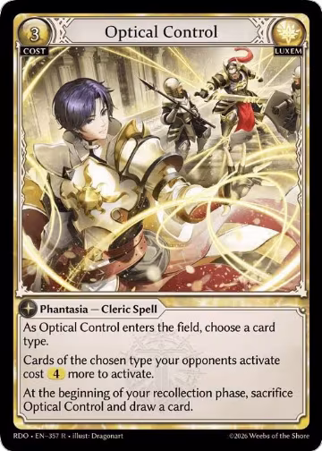 Optical Control (357), Radiant Origins — Grand Archive card price