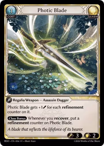 Photic Blade (036), Radiant Origins — Grand Archive card price