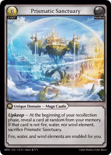 Prismatic Sanctuary (115), Radiant Origins — Grand Archive card price