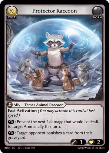 Protector Raccoon (116), Radiant Origins — Grand Archive card price