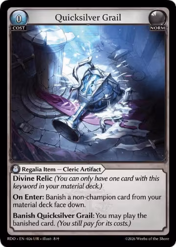 Quicksilver Grail (026), Radiant Origins — Grand Archive card price