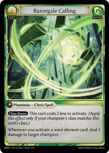 Razorgale Calling (273), Radiant Origins — Grand Archive card price