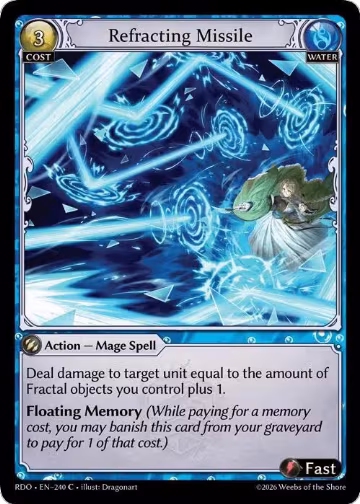 Refracting Missile (240), Radiant Origins — Grand Archive card price