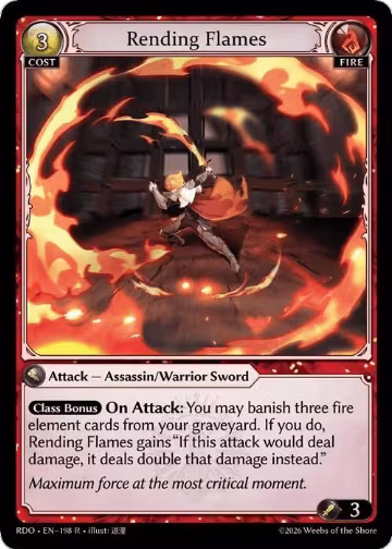 Rending Flames (198), Radiant Origins — Grand Archive card price