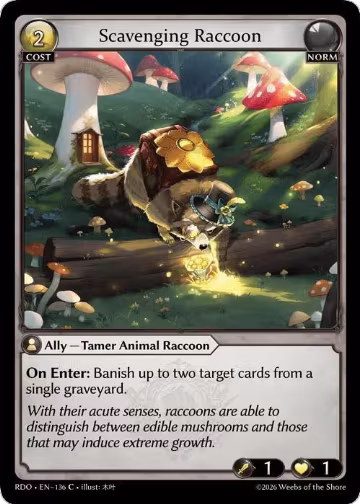 Scavenging Raccoon (136), Radiant Origins — Grand Archive card price