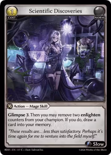 Scientific Discoveries (137), Radiant Origins — Grand Archive card price