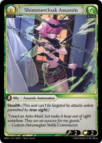 Shimmercloak Assassin (280), Radiant Origins — Grand Archive card price