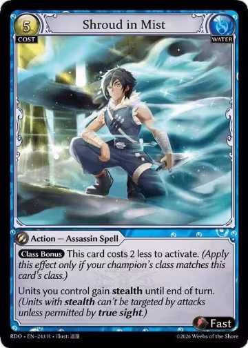 Shroud in Mist (243), Radiant Origins — Grand Archive card price