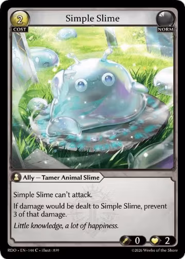 Simple Slime (144), Radiant Origins — Grand Archive card price