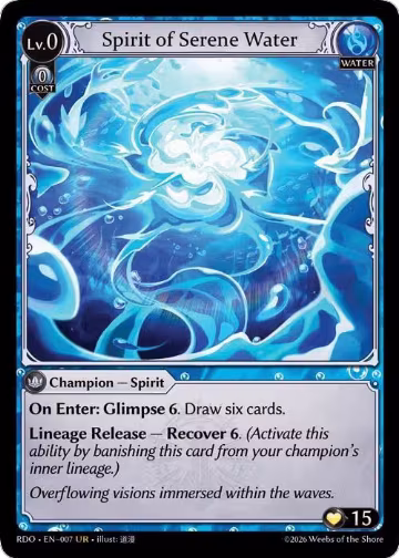 Spirit of Serene Water (007), Radiant Origins — Grand Archive card price