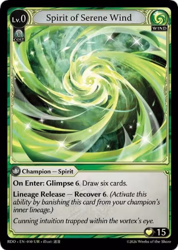 Spirit of Serene Wind (010), Radiant Origins — Grand Archive card price