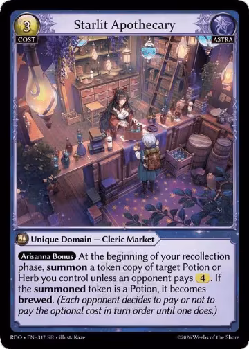 Starlit Apothecary (317), Radiant Origins — Grand Archive card price