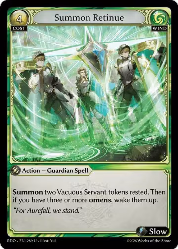 Summon Retinue (289), Radiant Origins — Grand Archive card price
