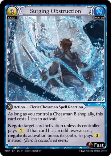 Surging Obstruction (247), Radiant Origins — Grand Archive card price
