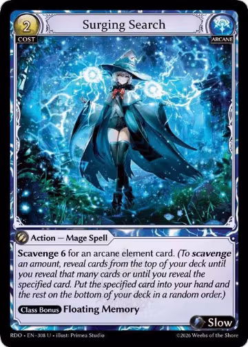 Surging Search (308), Radiant Origins — Grand Archive card price