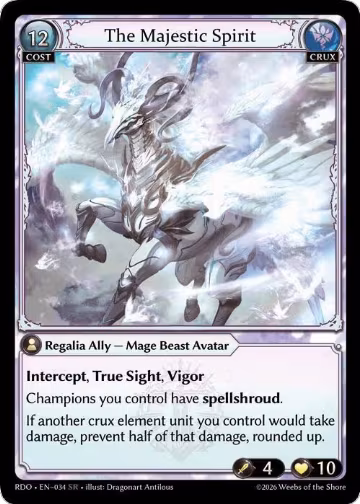 The Majestic Spirit (034), Radiant Origins — Grand Archive card price
